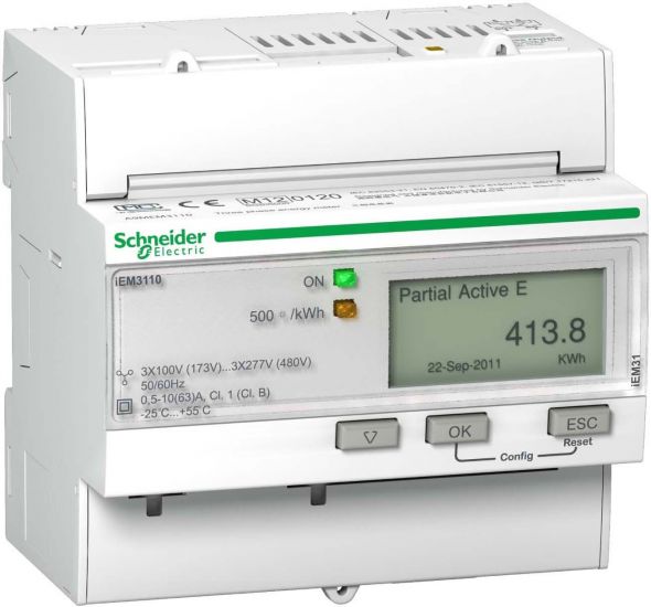 A9MEM3110 IEM3110 ENERGIEZÄHLER 3P+N 63A A9MEM3110 IEM3110 ENERGIEZÄHLER 3P+N 63A