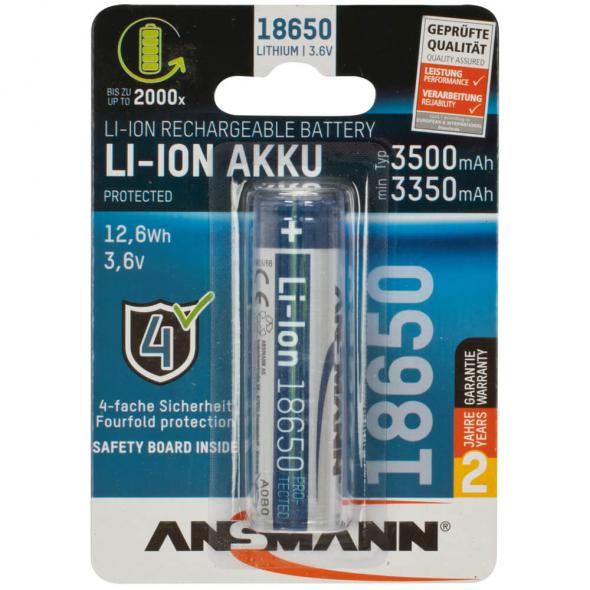 LI-ION-Akku 18650 Rundzelle 3,6V Blisterware 3500 mAh LI-ION-Akku 18650 Rundzelle 3,6V Blisterware 3500 mAh