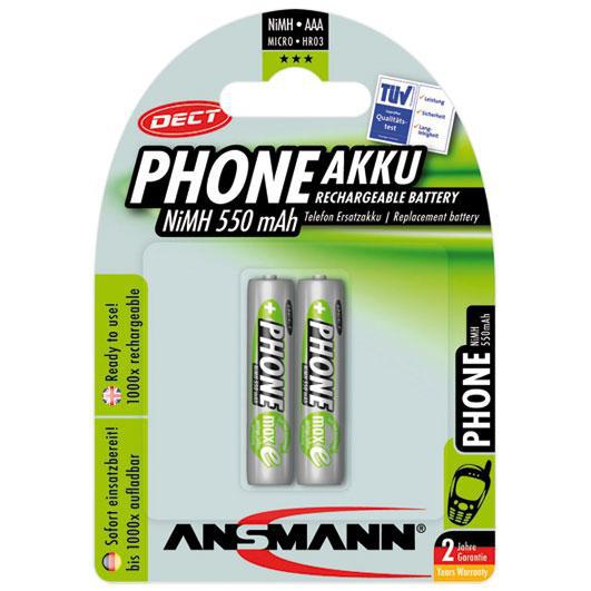 Akku DECT NiMh 1,2V/550 mAh Micro Akku DECT NiMh 1,2V/550 mAh Micro