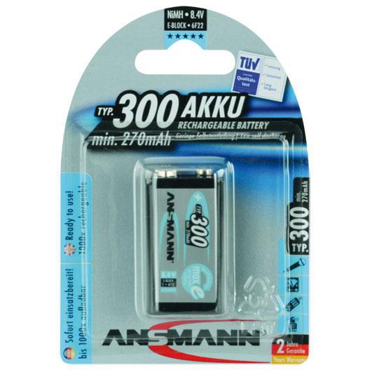 Akku NiMh 8,4V/270 mAh Block 9V Akku NiMh 8,4V/270 mAh Block 9V