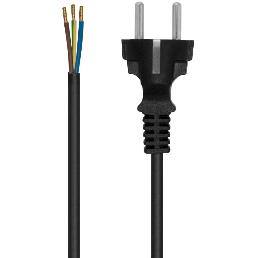 Anschlusszuleitung,H05 VV-F,3 x 1,5², 2 m, schwarz Anschlusszuleitung,H05 VV-F,3 x 1,5², 2 m, schwarz