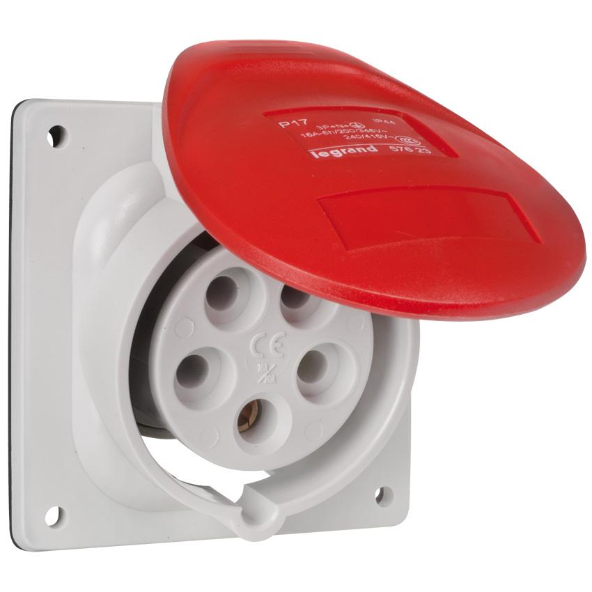 Anbausteckdose 415V/16A IP44 P17 TEMPRA Anbausteckdose 415V/16A IP44 P17 TEMPRA