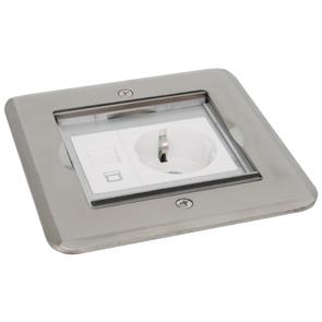 Boden-Einbau-Steckdose 1 Steckdose/RJ45 eds Boden-Einbau-Steckdose 1 Steckdose/RJ45 eds