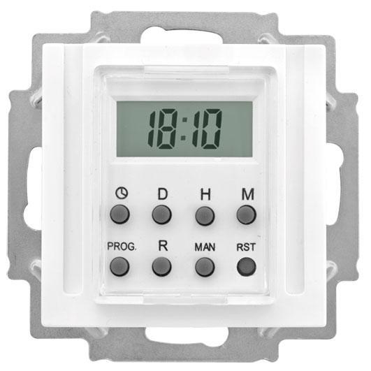 Kombi-LCD-Zeitschaltuhr elektronisch reinweiß Kombi-LCD-Zeitschaltuhr elektronisch reinweiß