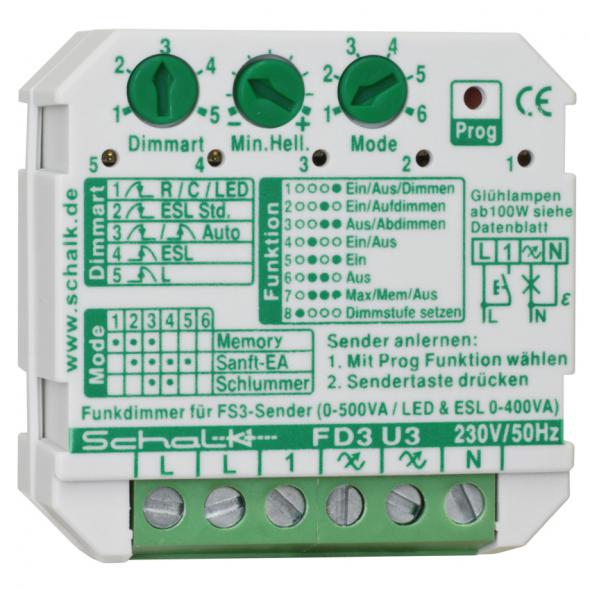 Funk-Universal-Dimmaktor FD3U39/Fx3smart, Einbaugerät, 1 Kanal Funk-Universal-Dimmaktor FD3U39/Fx3smart, Einbaugerät, 1 Kanal