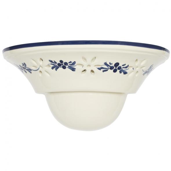 Wandleuchte innen mit blauem Blumenmuster