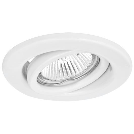 NV-Einbauleuchte 1x GU5,3 12V 50W weiß schwenkbar 30° NV-Einbauleuchte 1x GU5,3 12V 50W weiß schwenkbar 30°