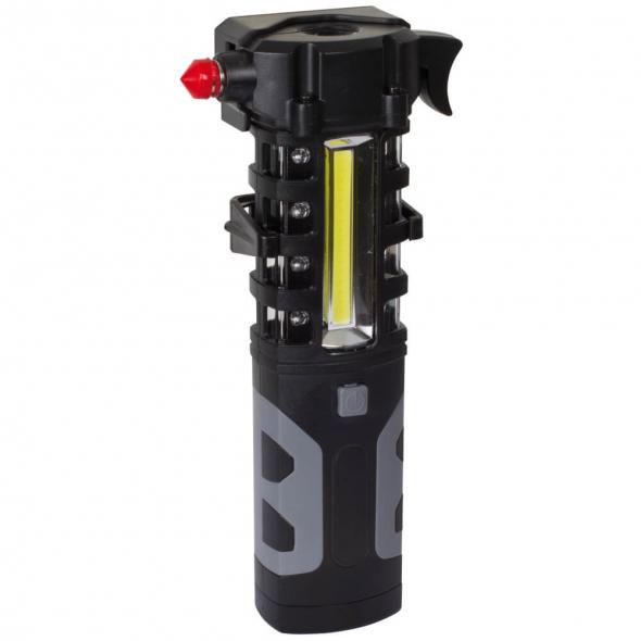 LED-Taschenlampe mit Nothammer und Gurtmesser 180 lm & 30 lm LED-Taschenlampe mit Nothammer und Gurtmesser 180 lm & 30 lm