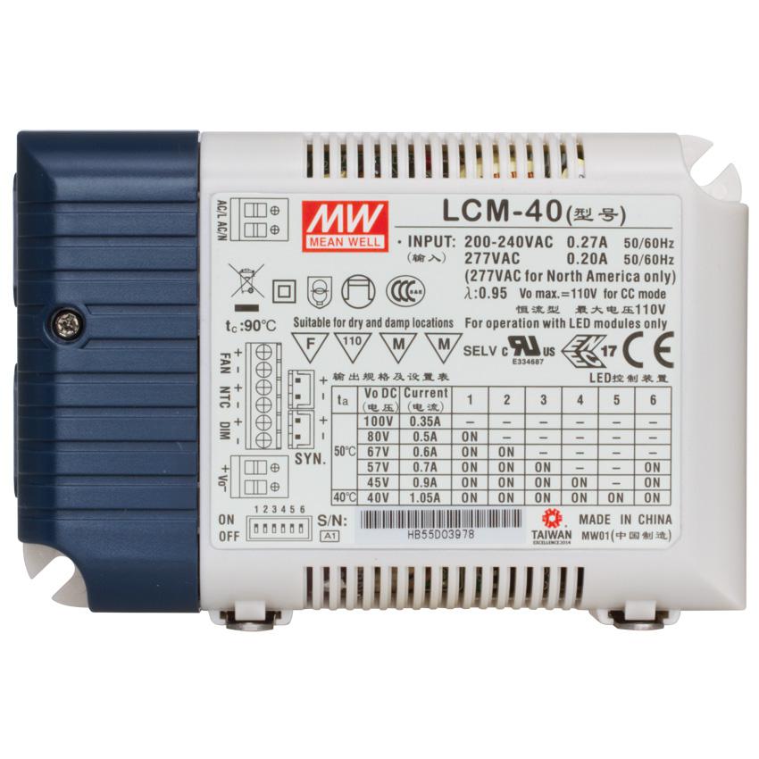 LED-Netzteil LCM-40 230V 6 Ausgangsströme LED-Netzteil LCM-40 230V 6 Ausgangsströme