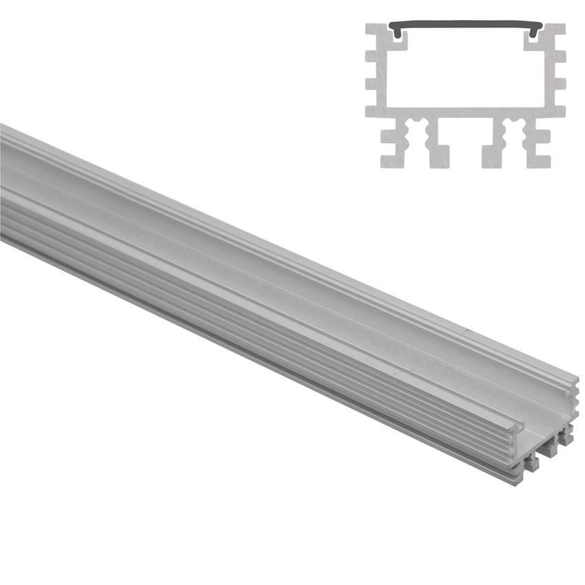 U-Profil, MAXHEAD, mit Kragen aus Aluminium, für Strips bis B 15 mm, (max. 29W/m), B 26 mm, L 2000 U-Profil, MAXHEAD, mit Kragen aus Aluminium, für Strips bis B 15 mm, (max. 29W/m), B 26 mm, L 2000