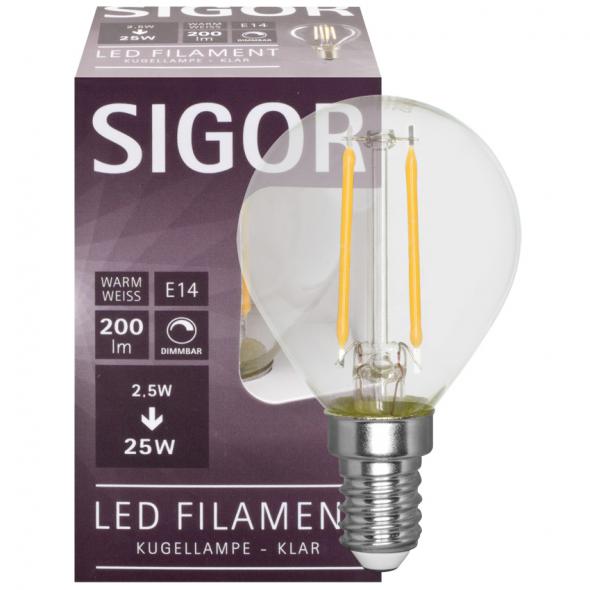 Filament-LED-Lampe Tropfen-Form, klar E14/240V Filament-LED-Lampe Tropfen-Form, klar E14/240V