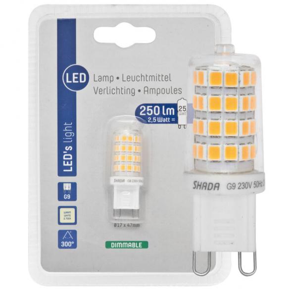 LED-Stiftsockellampe klar G9/230V/2,5W (25W) 250 lm 2700K dimmbar LED-Stiftsockellampe klar G9/230V/2,5W (25W) 250 lm 2700K dimmbar