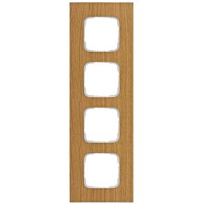 Abdeckrahmen 4-fach Holz Eiche SI Abdeckrahmen 4-fach Holz Eiche SI