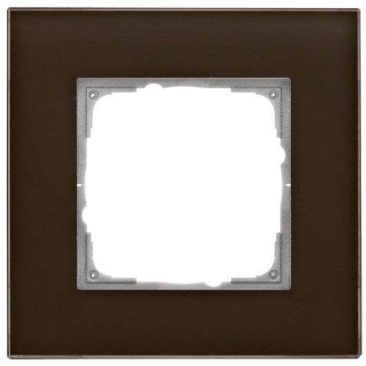 Abdeckrahmen 1-fach Glas klar/umbra Abdeckrahmen 1-fach Glas klar/umbra