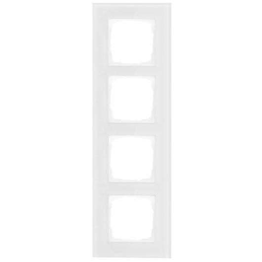 Abdeckrahmen K55 4 fach Glas klar/weiß Abdeckrahmen K55 4 fach Glas klar/weiß