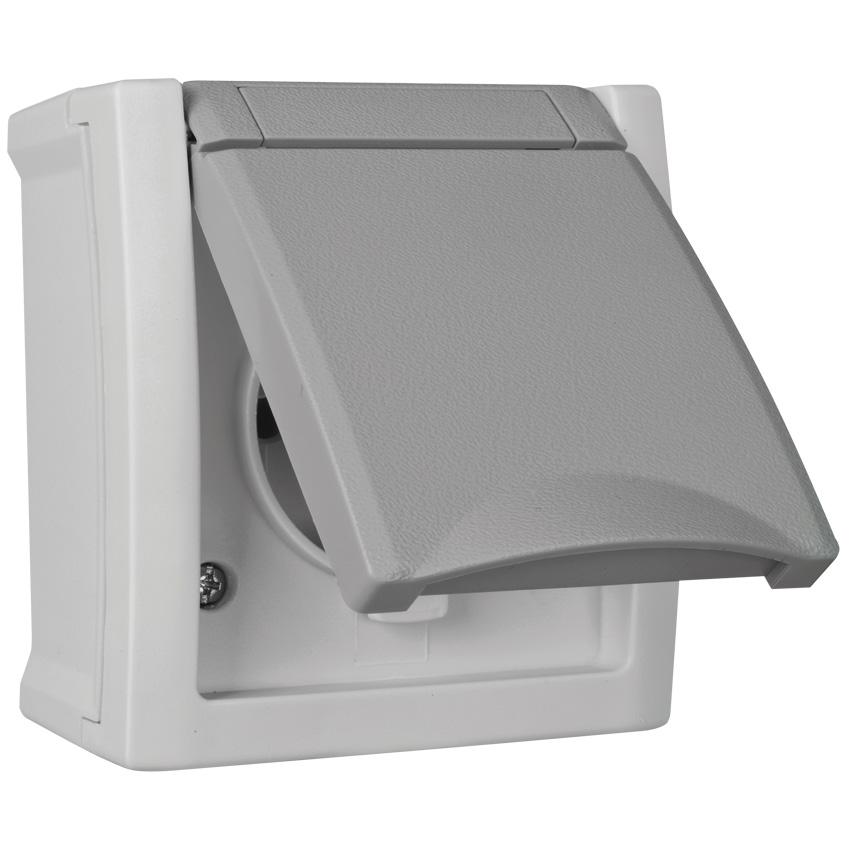 AP/FR Steckdose 1-fach IP54 grau AP/FR Steckdose 1-fach IP54 grau