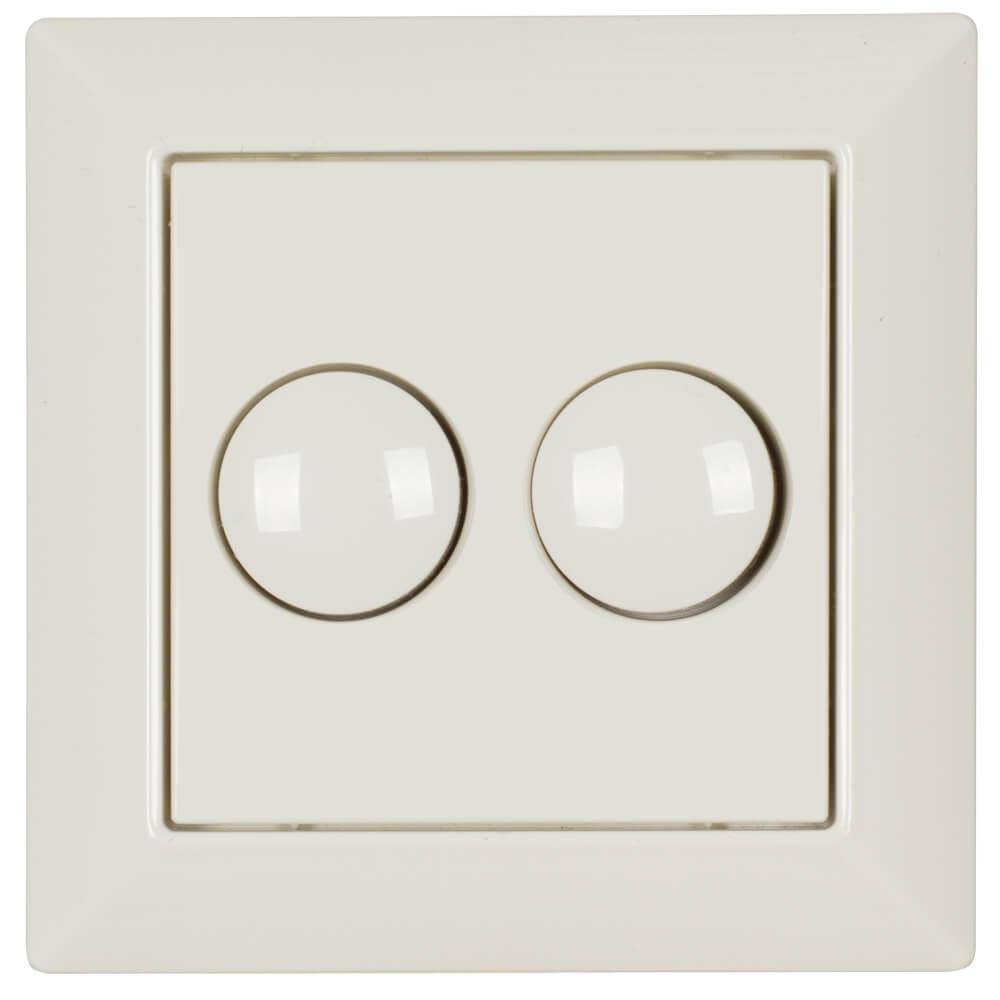 Dreh-Aus-UP-DOPPEL-Dimmer LED Phasenanschnitt reinweiß Dreh-Aus-UP-DOPPEL-Dimmer LED Phasenanschnitt reinweiß