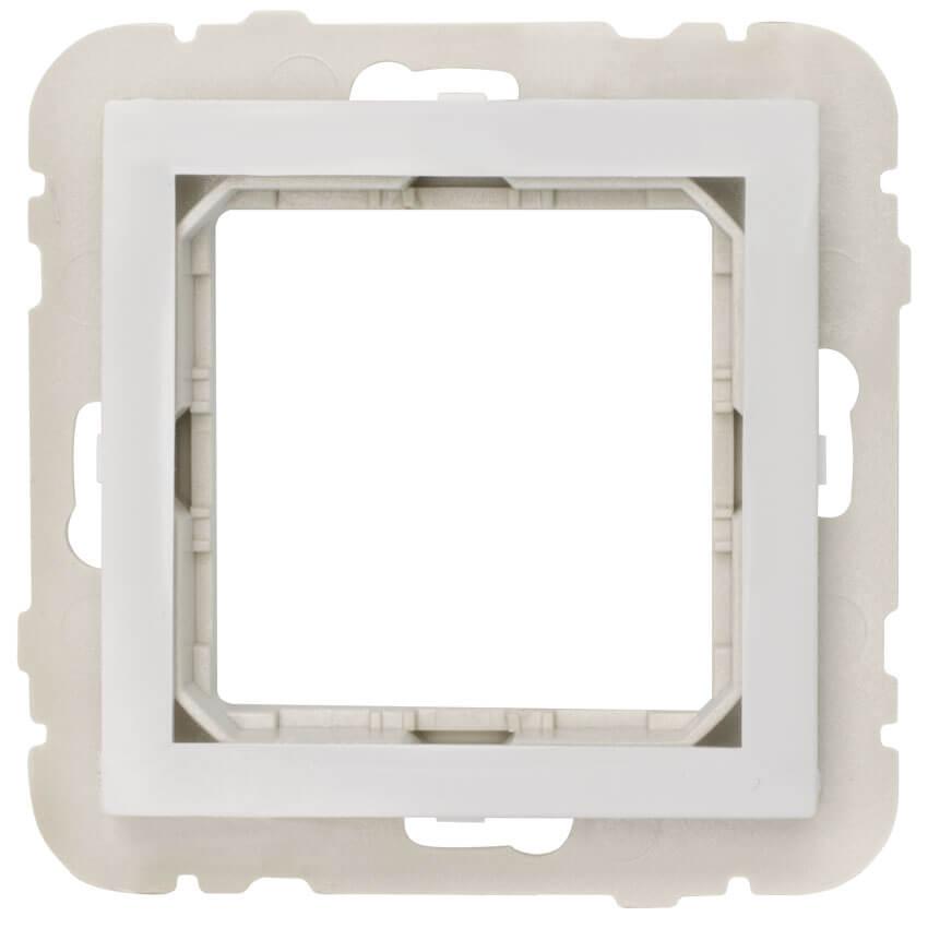 Modulträger mit Kunststoffträger und Zentralplatte für Einbau-Module 45 x 45 Modulträger mit Kunststoffträger und Zentralplatte für Einbau-Module 45 x 45