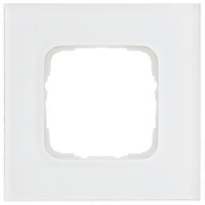 Abdeckrahmen SI 1-fach Glas klar/weiß Abdeckrahmen SI 1-fach Glas klar/weiß