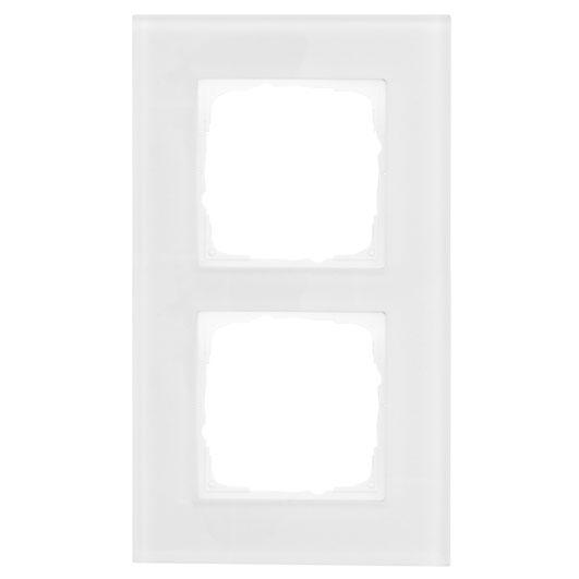 Abdeckrahmen 2-fach Glas klar/weiß Abdeckrahmen 2-fach Glas klar/weiß