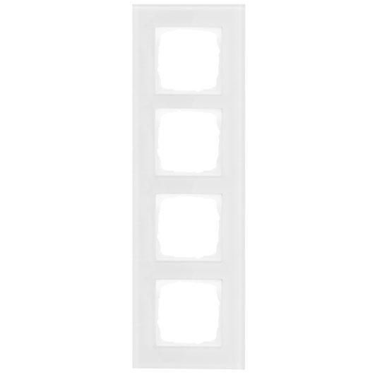 Abdeckrahmen K55 4 fach Glas klar/weiß Abdeckrahmen K55 4 fach Glas klar/weiß