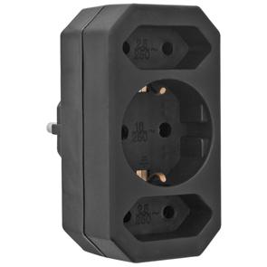 Schuko-Stecker-Adapter schwarz Schuko-Stecker-Adapter schwarz