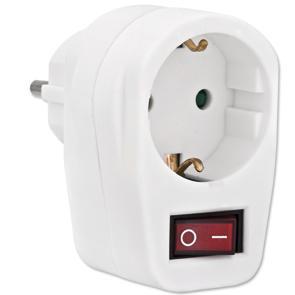 Schuko-Zwischenstecker mit Kontrollschalter Schuko-Zwischenstecker mit Kontrollschalter