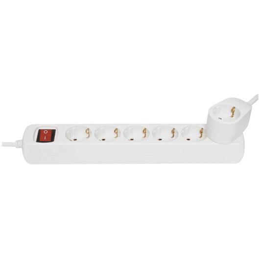 Tischsteckdose 6-fach mit Schalter und Steckdosenadapter weiß 1,5m Tischsteckdose 6-fach mit Schalter und Steckdosenadapter weiß 1,5m