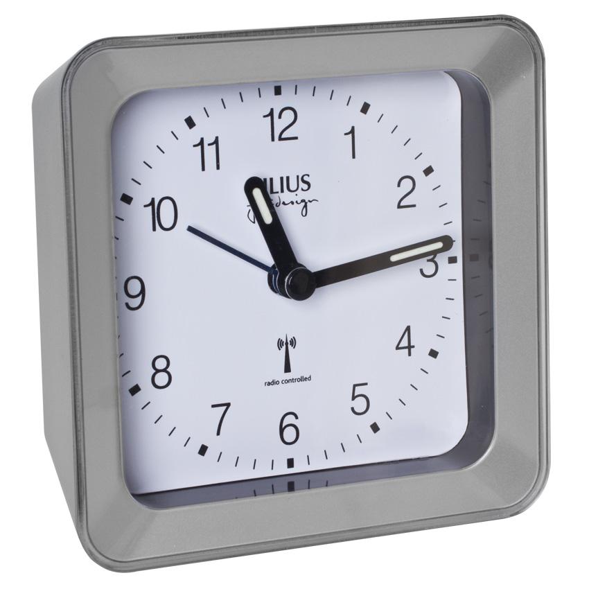Wecker mit Funkuhrwerk, 0522 silber Wecker mit Funkuhrwerk, 0522 silber