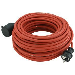 Schuko-Gummi-Verlängerung 25m rot Schuko-Gummi-Verlängerung 25m rot
