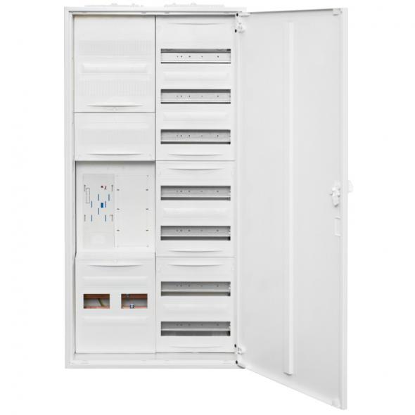 Zählerschrank TAB/VDE 1 x eHZ-Zählerplatz + 1 x eHZ-Reserveplatz 1 x Verteilerfeld 5-reihig mit APZ-Feld Zählerschrank TAB/VDE 1 x eHZ-Zählerplatz + 1 x eHZ-Reserveplatz 1 x Verteilerfeld 5-reihig mit APZ-Feld