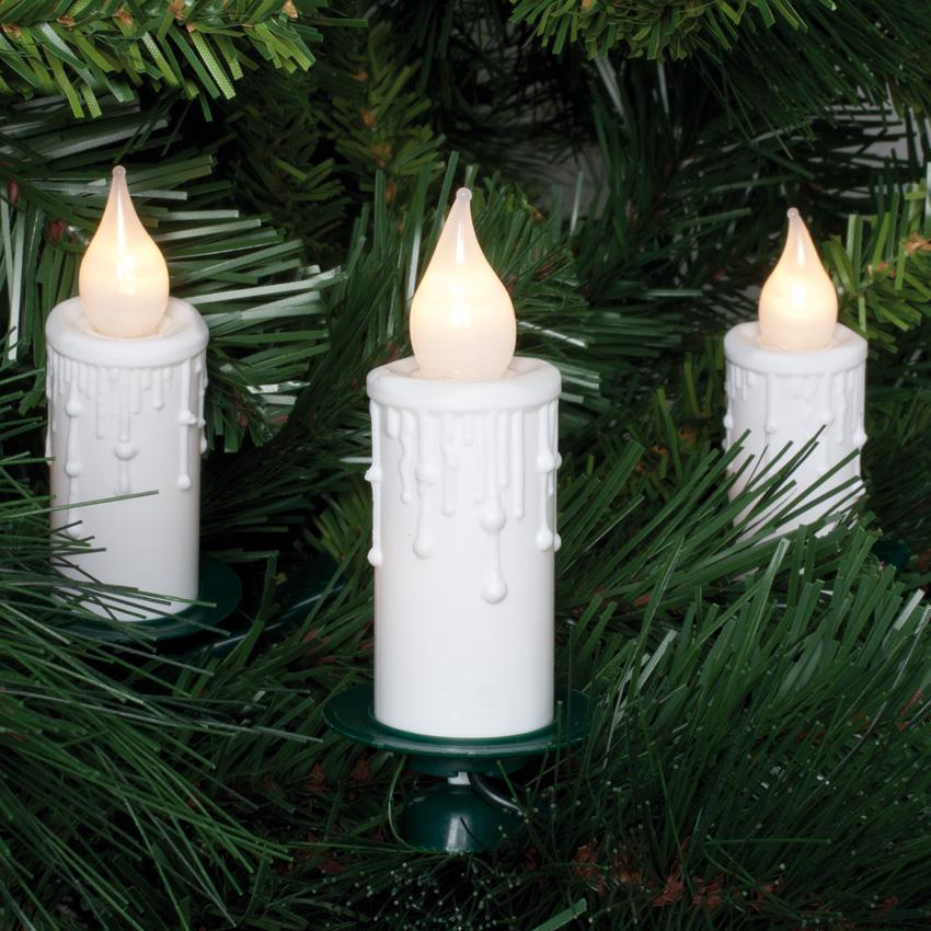 LED-Weihnachtsbaumkette opal-weiss 20-flammig warmweiße LED-Weihnachtsbaumkette opal-weiss 20-flammig warmweiße