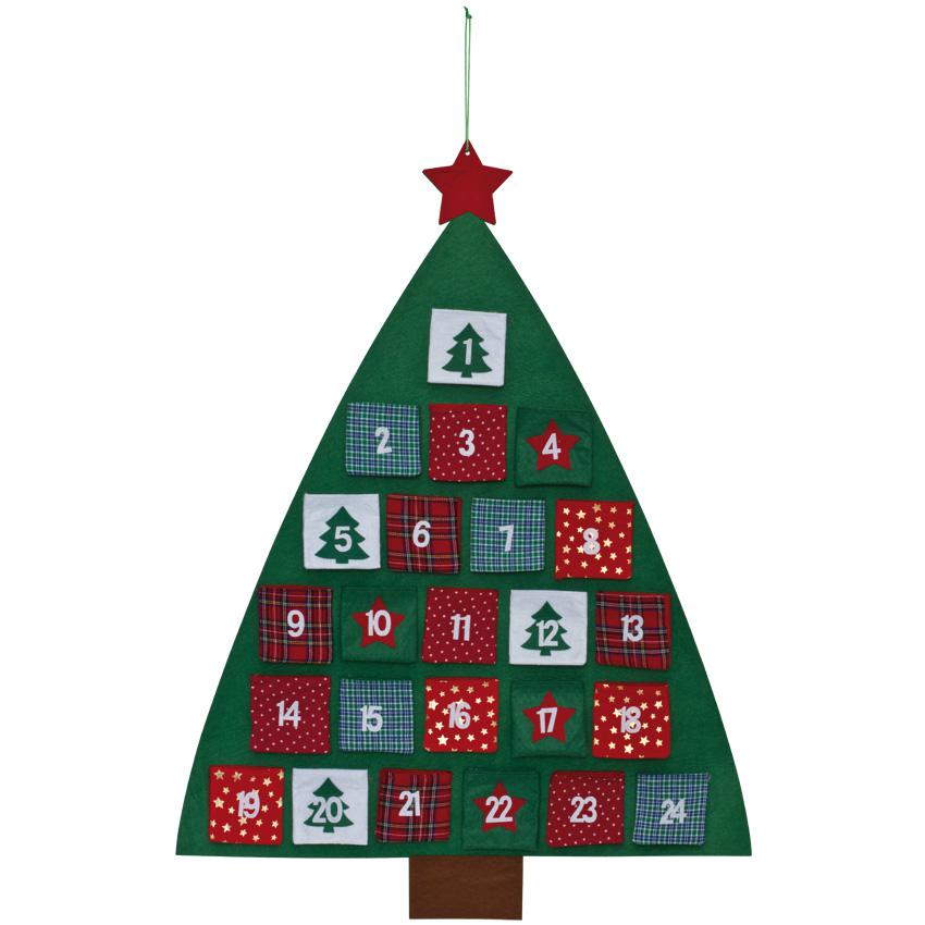 Adventskalender Filzbaum mit 24 Täschchen Adventskalender Filzbaum mit 24 Täschchen