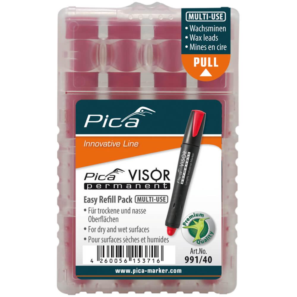 Ersatz-Minen PICA VISOR PERMANENT farbig rot