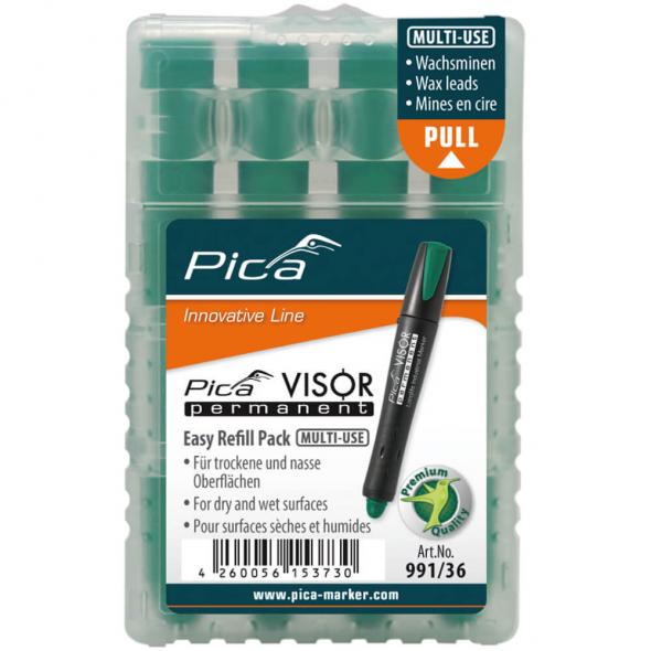 Ersatz-Minen PICA VISOR PERMANENT farbig grün Ersatz-Minen PICA VISOR PERMANENT farbig grün