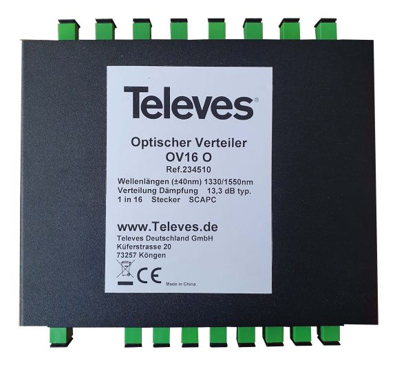 Optischer 16-f. Verteiler OV16 O Optischer 16-f. Verteiler OV16 O