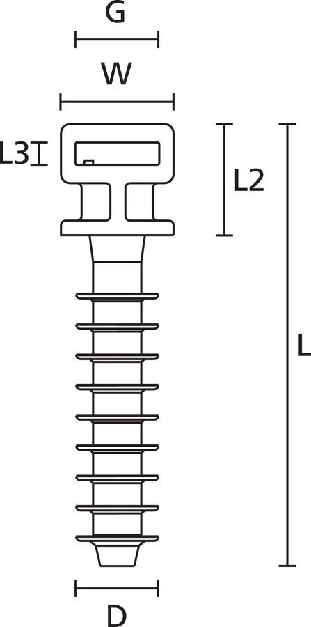 Wanddübel LOK01B PA6HIR BK 100