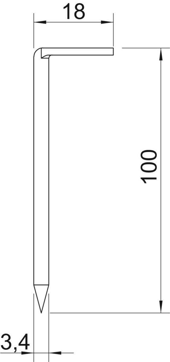 Hakennagel 1101 3.4x100