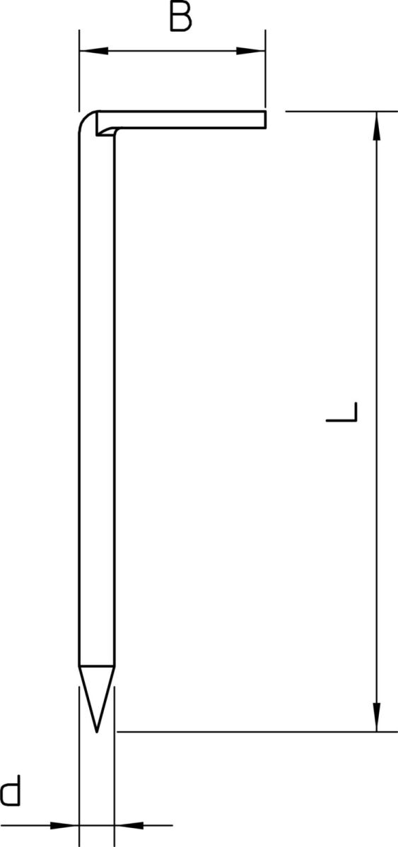 Stahlwandhaken 716 3X50 BK