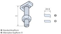 Halfenschraube HS 38/17 M10x30A4-70