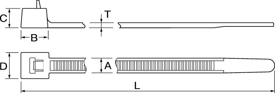 Kabelbinder MCTRELK2MPA66MPBU100