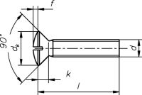 Linsensenkschraube 4.8 0430/001/01 5x12