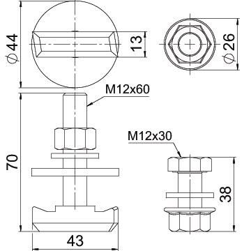 Schraubenset für Lochband SVLB