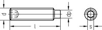 Gewindestift, Innen-6-Kant 1600/002/01 8x16