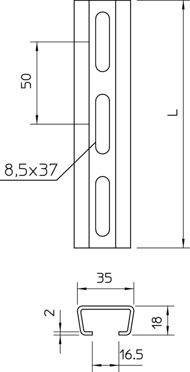 Profilschiene AML3518P6000A2
