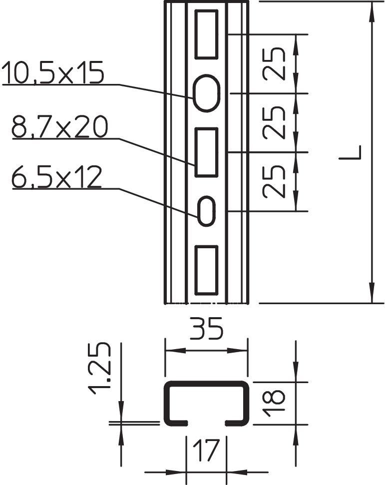 Profilschiene CML3518P1000A2