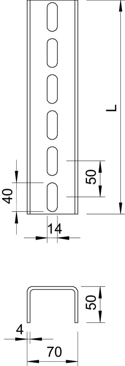 U-Stiel 3-seitig gelocht US 7 150 A2