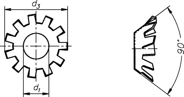 Zahnscheibe Form V 1664/001/01 6,4