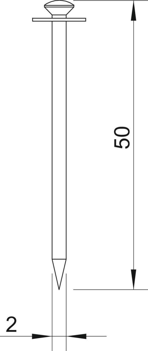 IMPU-Stahlnadel 500 50