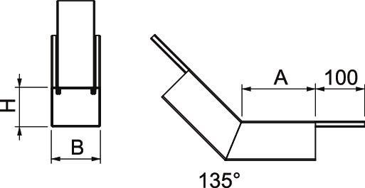 Bogen 45, steigend PLM BR 0810 RW